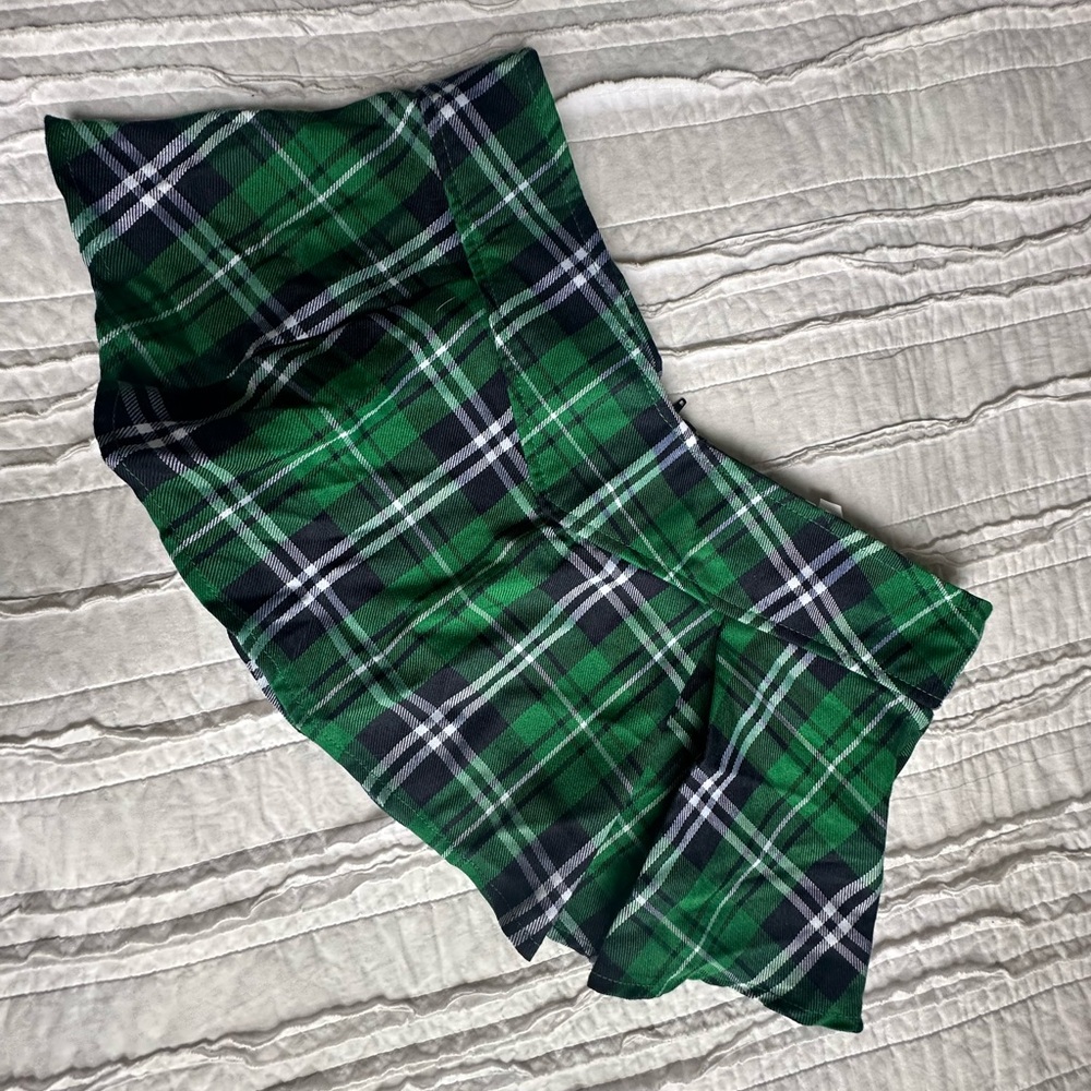 Micro skirt green plaid y2k